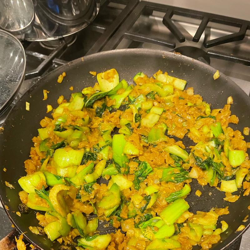 Keto Vegan Indian Curry Recipe with Bok Choy